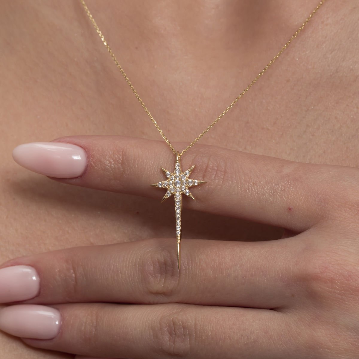 Kutup Yıldızı Altın Kolye