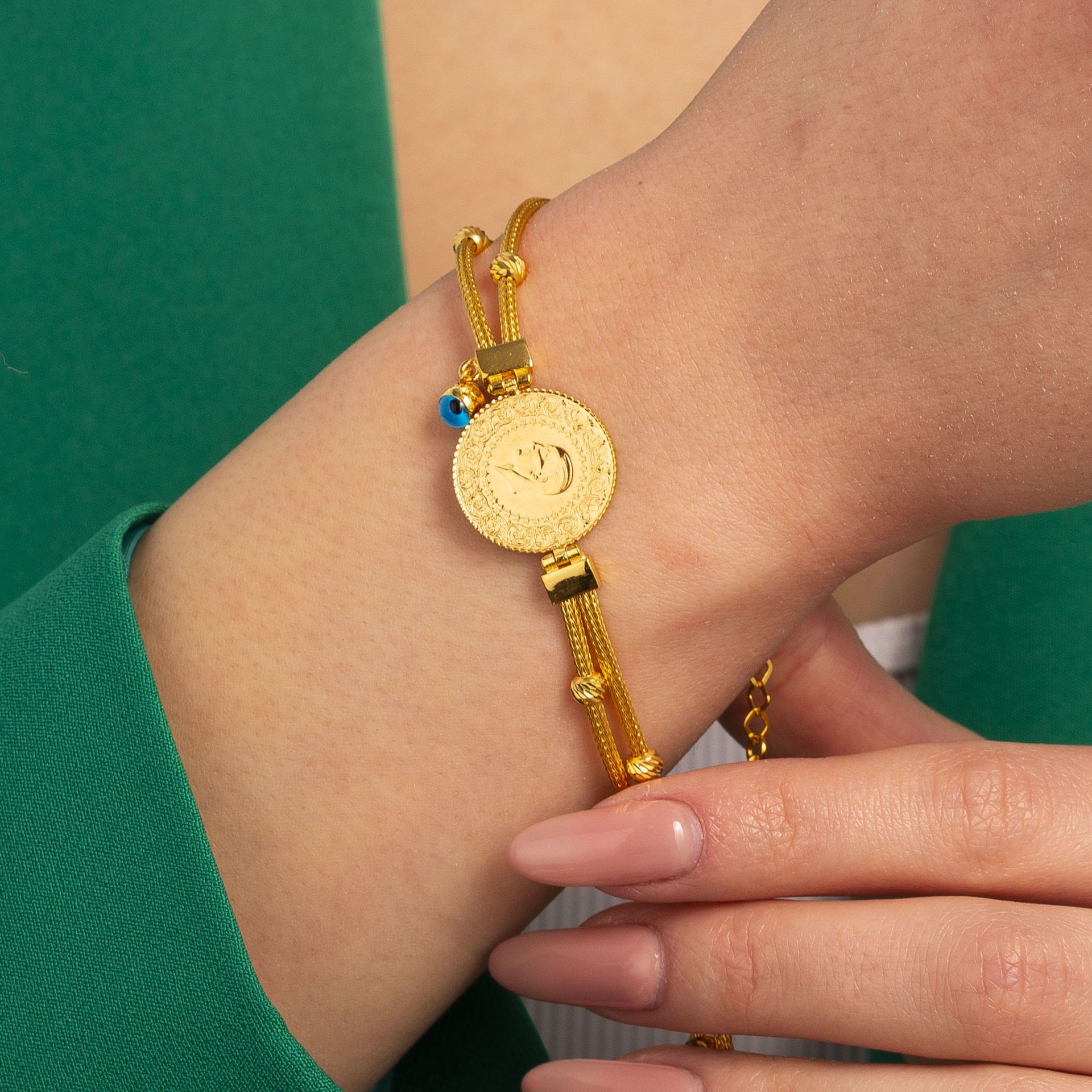 Çeyrekli Dorika Top Zincir Altın Bileklik