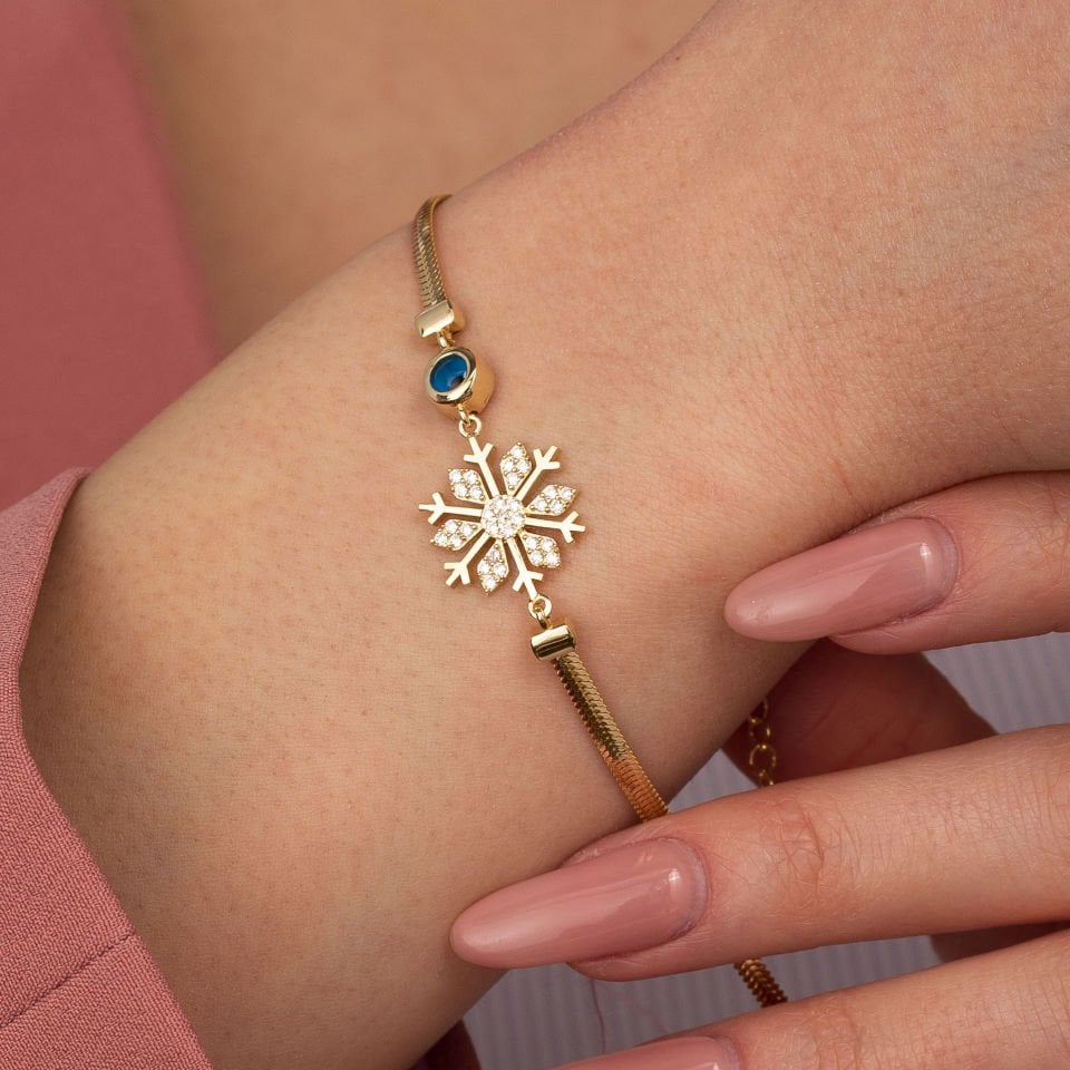 Kar Tanesi Altın Bileklik